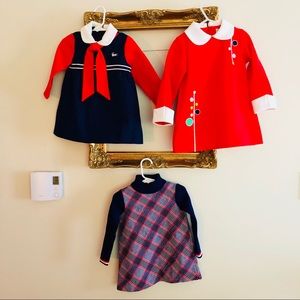 Vintage 60s 70s mod toddler girls dresses